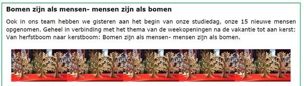 Bomen met tekst