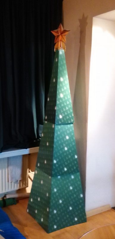 3D kerstboom karton